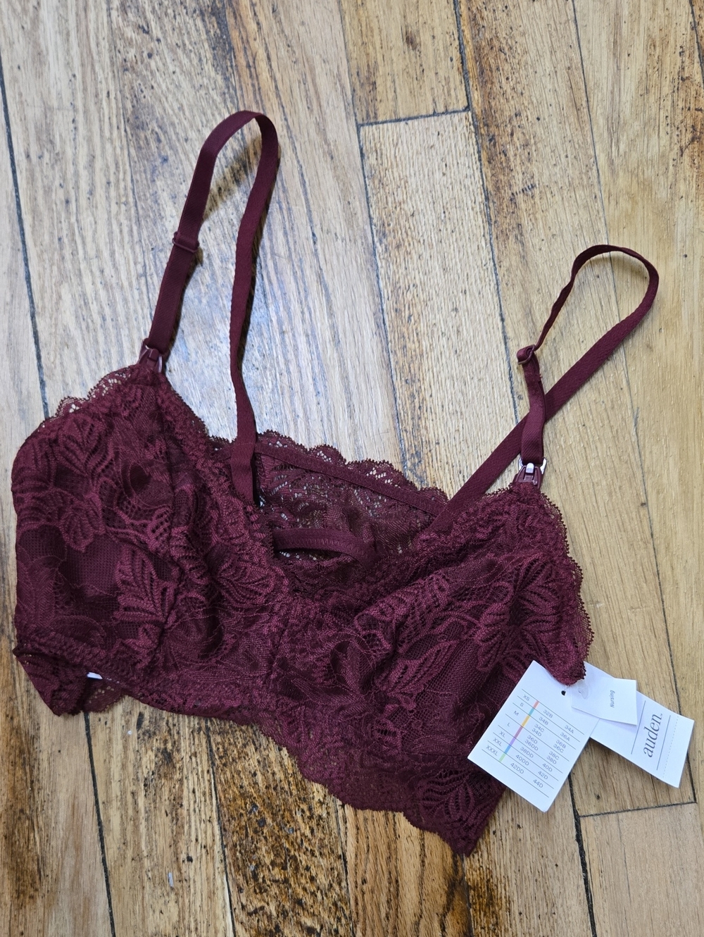 Lace Bralette in Deep Burgundy – Women’s Intimates & Sleepwear